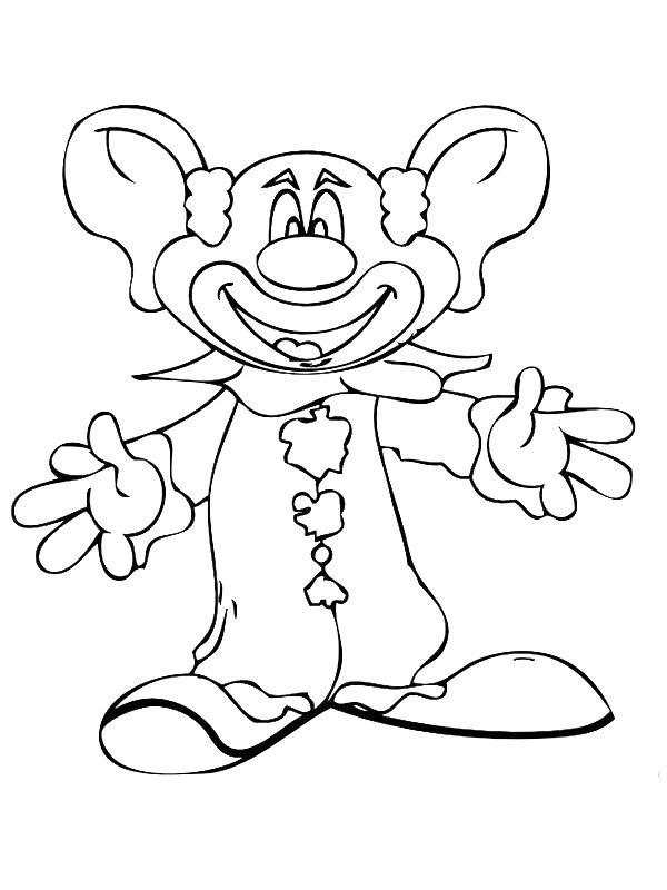 Ausmalbild Clown  