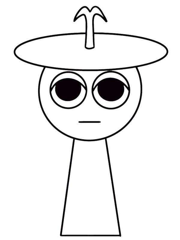 Ausmalbild Clukr Incredibox Sprunki  