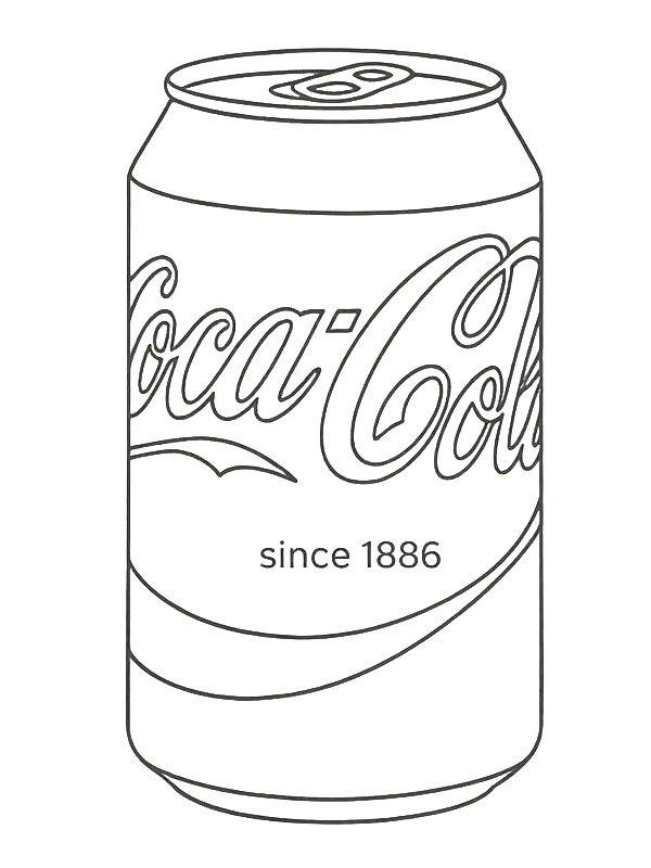 Ausmalbild Coca-Cola dose  