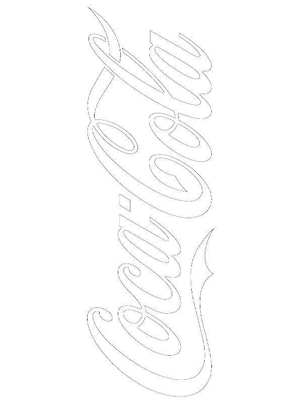 Ausmalbild Coca Cola logo  