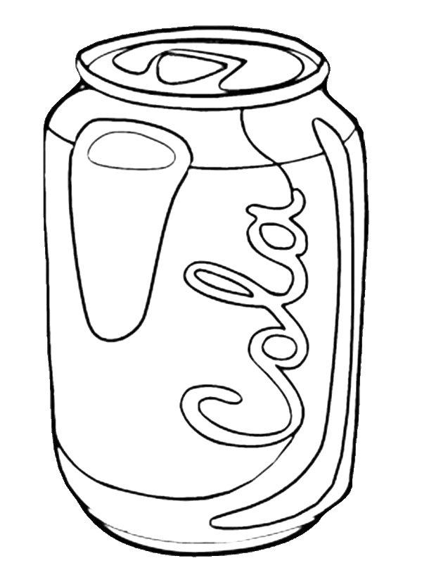 Ausmalbild Cola kann  