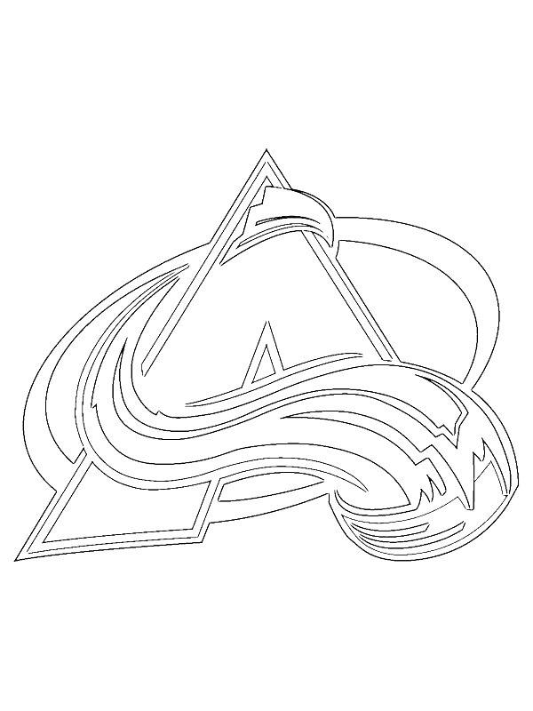 Ausmalbild Colorado Avalanche  