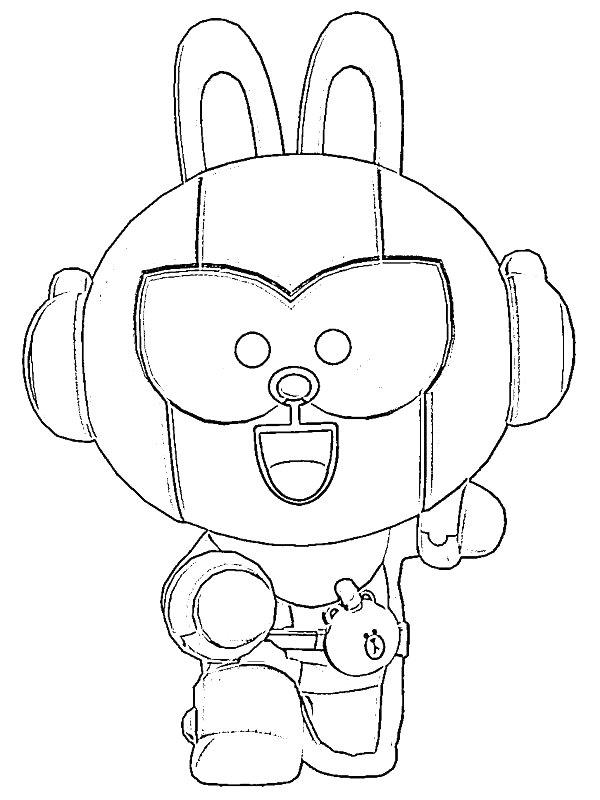 Ausmalbild Cony Max Brawl Stars  