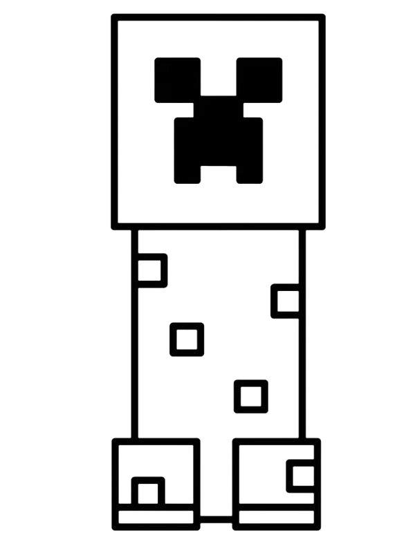Ausmalbild Creeper Minecraft  