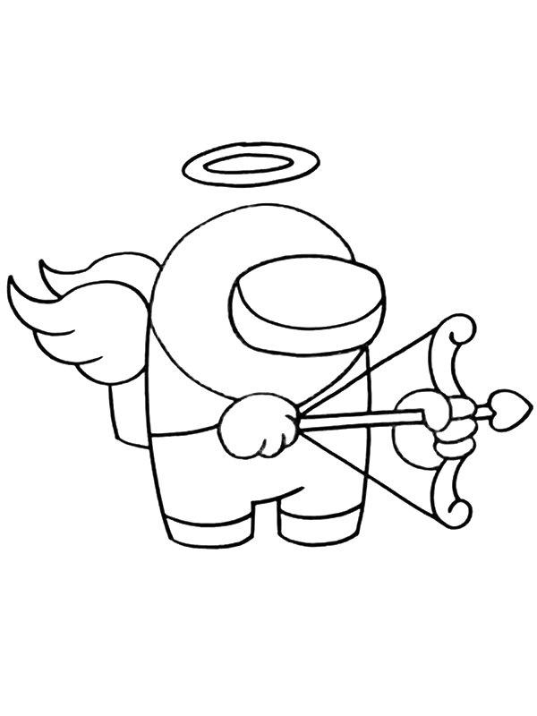 Ausmalbild Cupido Among Us  