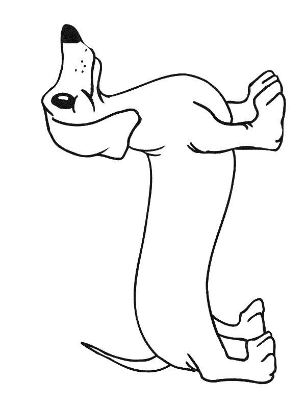 Ausmalbild Dackel  
