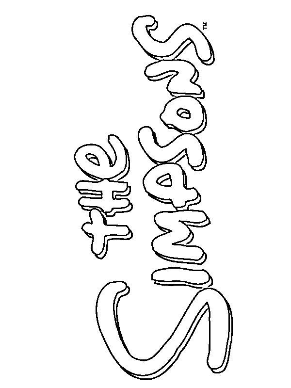 Ausmalbild Das Simpsons-Logo  