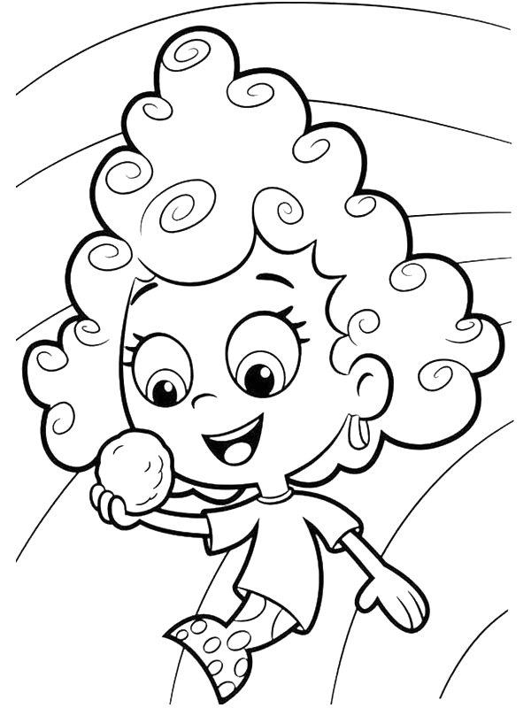 Ausmalbild Deema Bubble Guppies  