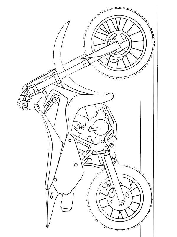 Ausmalbild Dirtbike  