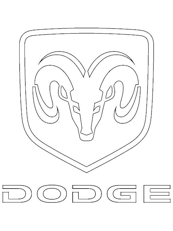 Ausmalbild Dodge logo  