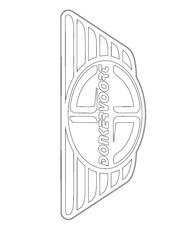 Ausmalbild Donkervoort logo  