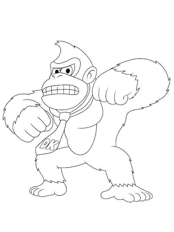 Ausmalbild Donkey Kong  