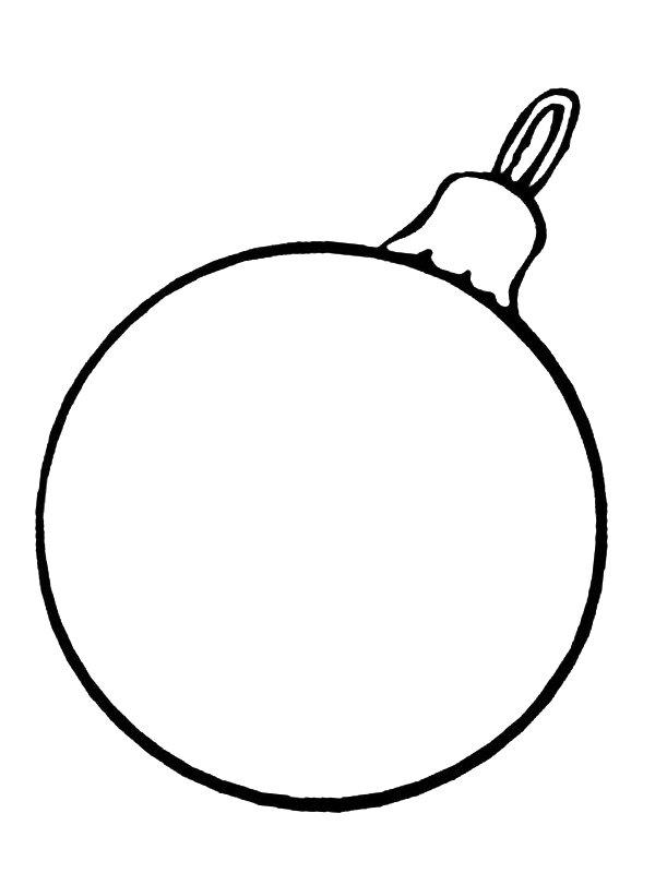 Ausmalbild Einfache Weihnachtskugel  