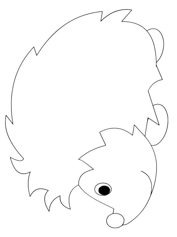 Ausmalbild Einfacher Igel  