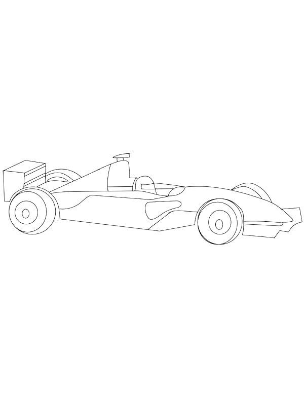 Ausmalbild Einfaches Formel-1-Auto  