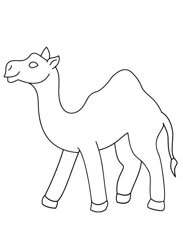 Ausmalbild Einfaches Kamel  