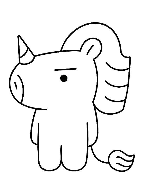 Ausmalbild Einhorn Gwang  