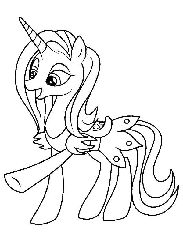 Ausmalbild Einhorn Sassy Saddles  