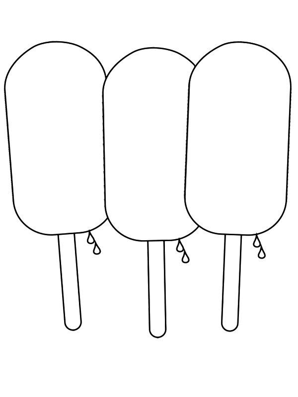 Ausmalbild Eis am Stiel Wassereis  