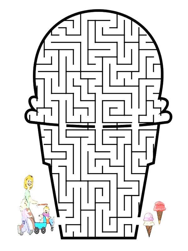 Ausmalbild Eis-labyrinth  
