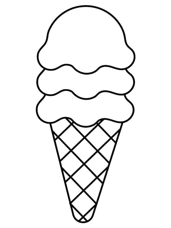 Ausmalbild Eiswaffel  