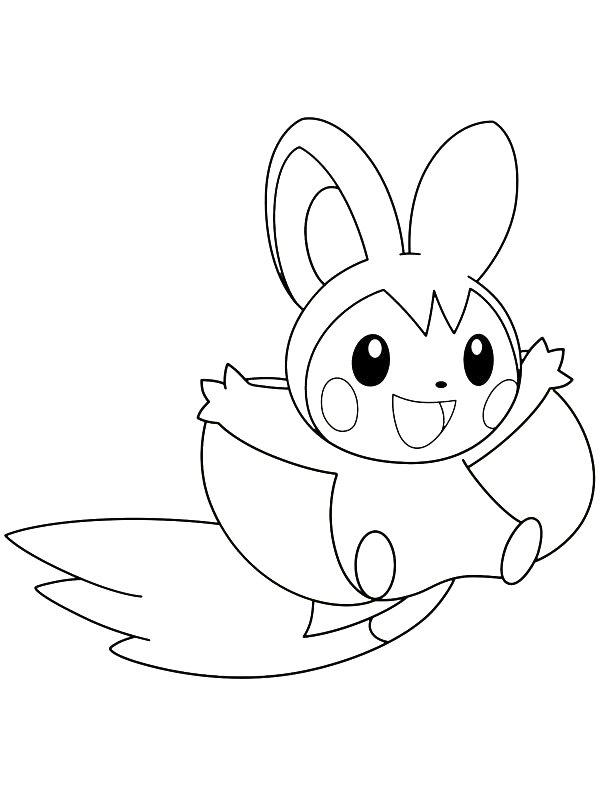 Ausmalbild Emolga pokemon  