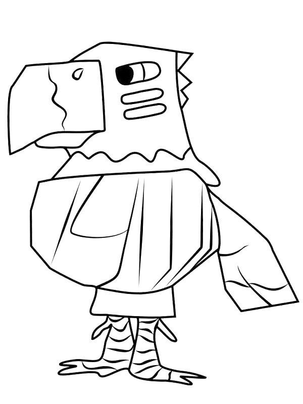 Ausmalbild Enrique Animal Crossing  