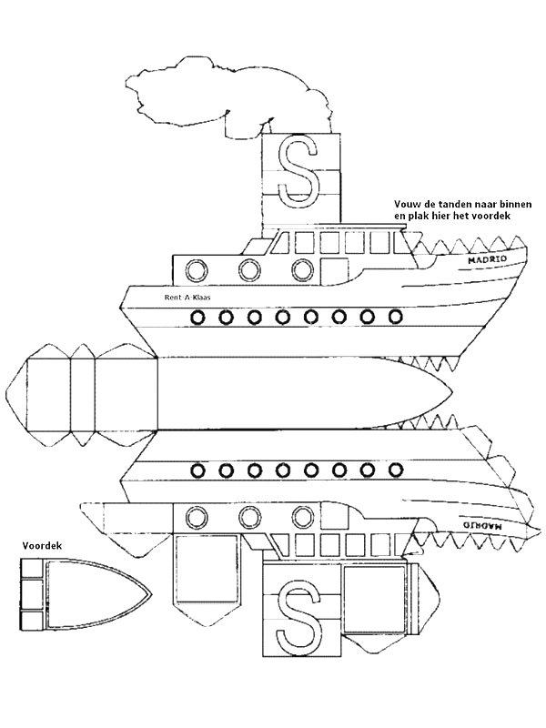 Ausmalbild Faltboot  