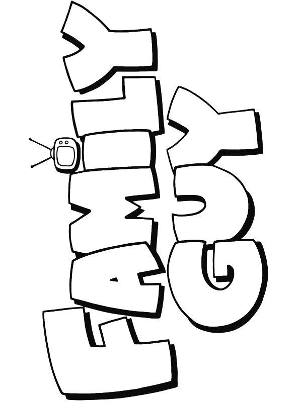 Ausmalbild Family Guy logo  