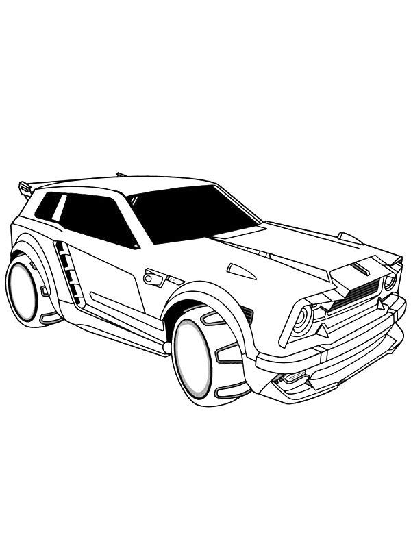 Ausmalbild Fennec Rocket League  