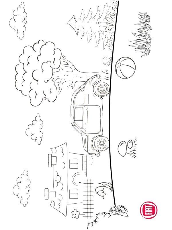 Ausmalbild Fiat 500  