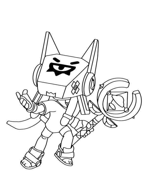 Ausmalbild Finx Brawl Stars  