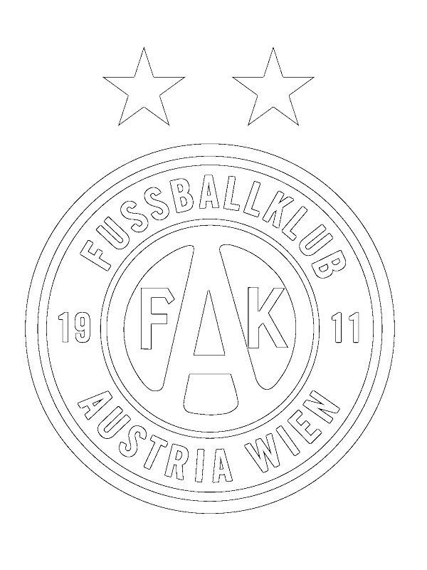 Ausmalbild FK Austria Wien  