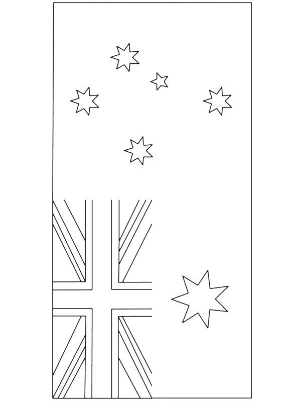Ausmalbild Flagge Australiens  