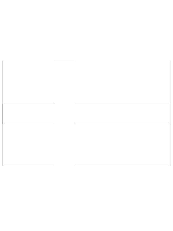 Ausmalbild Flagge Schwedens  