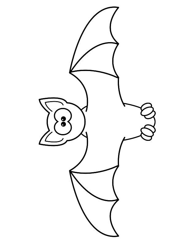 Ausmalbild Fledermaus einfach  