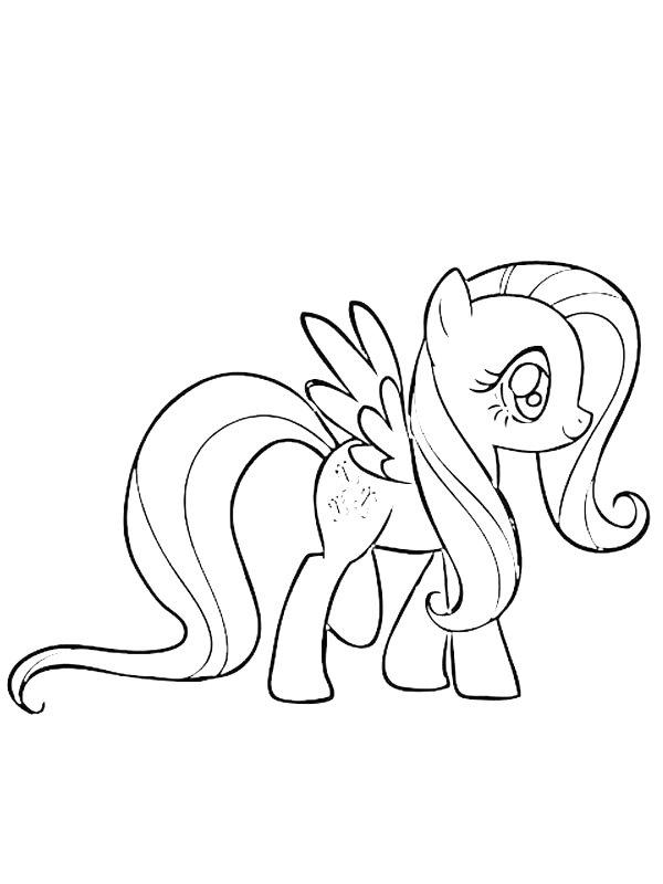 Ausmalbild Fluttershy  