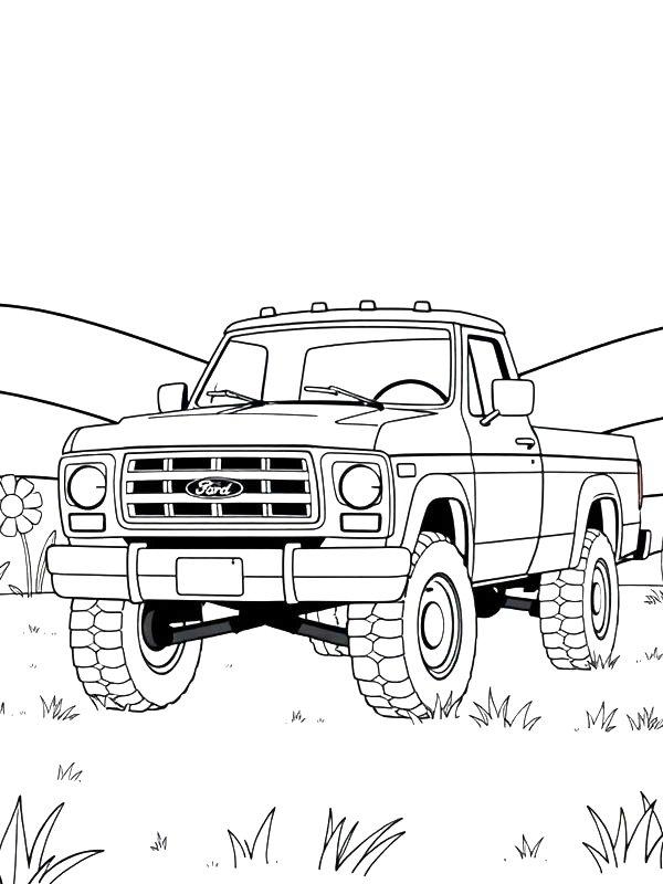 Ausmalbild Ford F 150  