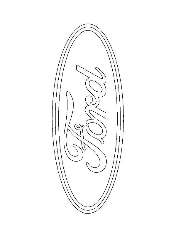 Ausmalbild Ford logo  