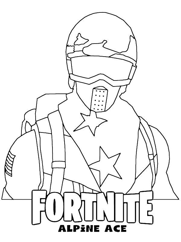 Ausmalbild Fortnite Alpine Ace  