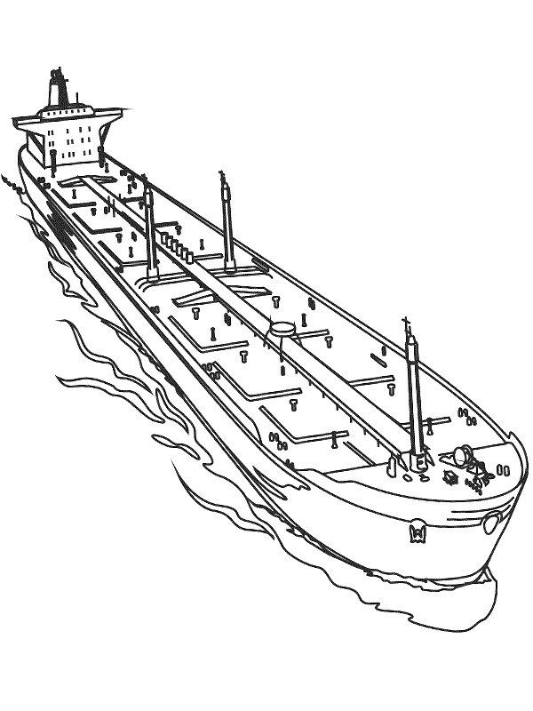 Ausmalbild Frachtschiff  