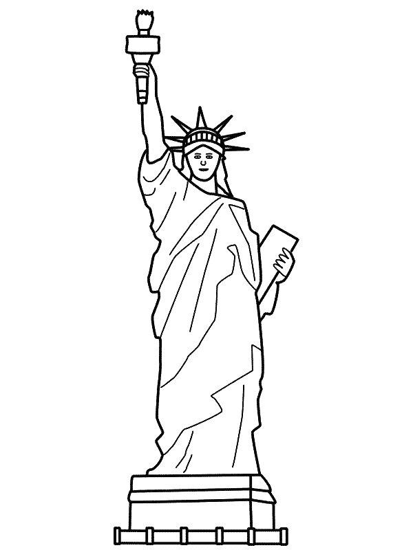 Ausmalbild Freiheitsstatue  