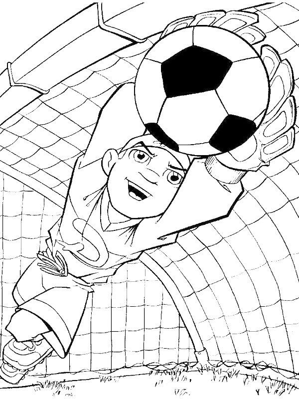 Ausmalbild Fußball torwart  