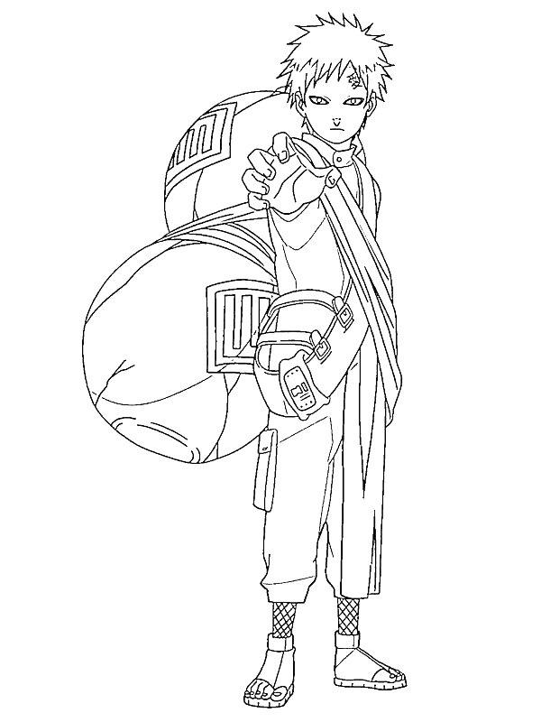 Ausmalbild Gaara  