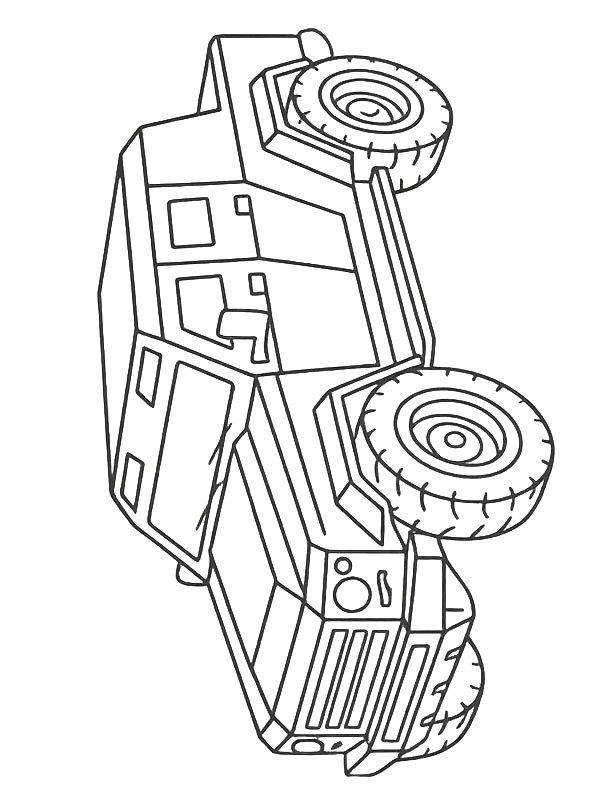 Ausmalbild Geländewagen  