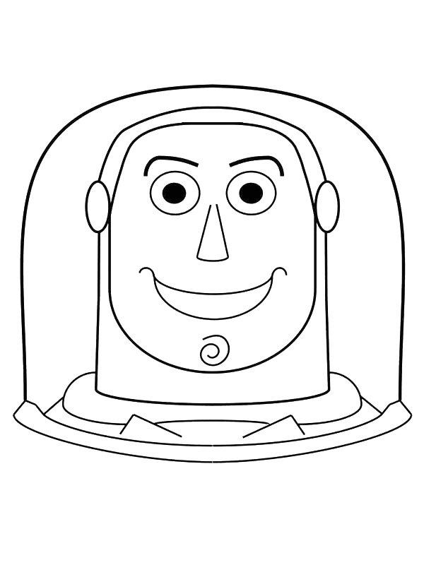 Ausmalbild Gesicht Buzz Lightyear  