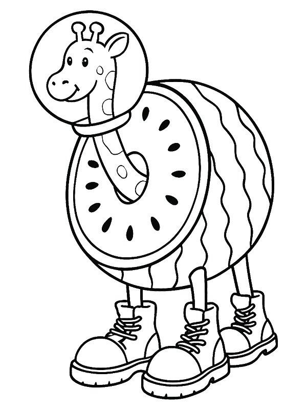 Ausmalbild Giraffa Celeste  