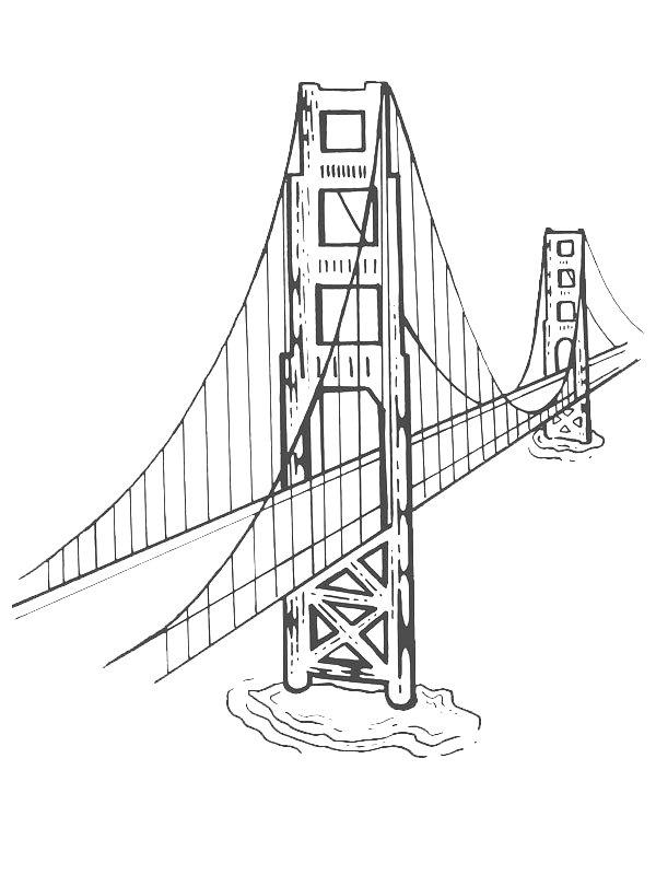 Ausmalbild Golden Gate Bridge  