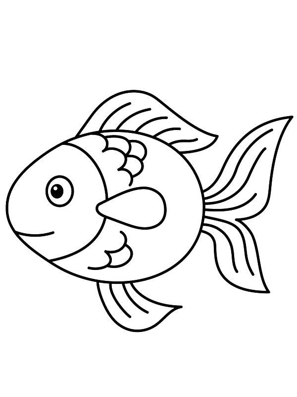 Ausmalbild Goldfisch  