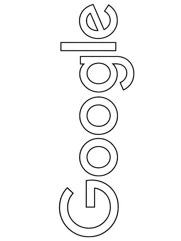 Ausmalbild Google logo  